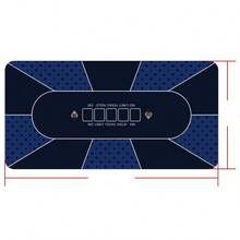 德州扑克垫，扑克地毯，高级豪华便携式扑克桌布，防水扑克布 - 高温热印扑克地毯，降噪，防滑，防污，圣诞礼物 - 彩色 - 查看 3