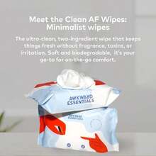 Clean AF Wipes For Personal Hygiene With Aloe And Water - Gentle Two-Ingredient PH-Friendly Cleansing Wipes For Body Post-Workout And Intimate Use - như hình ảnh - Xem 2