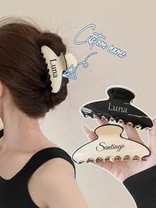 Pinza de pelo minimalista y elegante con nombre personalizado - Regalo para el Día de la Madre, Día de San Valentín, Graduación, Día del Maestro, Mejor regalo - Multicolor - Ver 2