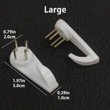 10 piezas Ganchos de pared de plástico invisibles, ganchos para colgar sin dañar la pared, juego de colgar marcos de fotos, colgado de almacenamiento sin costuras, adecuado para marcos de fotos, obras de arte, decoraciones navideñas, coronas festivas, almacenamiento en la pared, adecuado para el hogar, la oficina, la residencia estudiantil, adecuado para adultos, inquilinos, propietarios y entusiastas del arte - Blanco - Ver 11