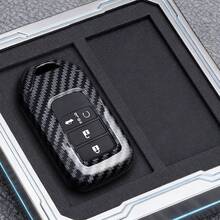 Ốp bảo vệ chìa khóa xe hơi bằng sợi carbon ABS cho Vezel City Civic Jazz BRV BR-V HRV, phụ kiện xe hơi. - Loại F 4 phím - Xem 20