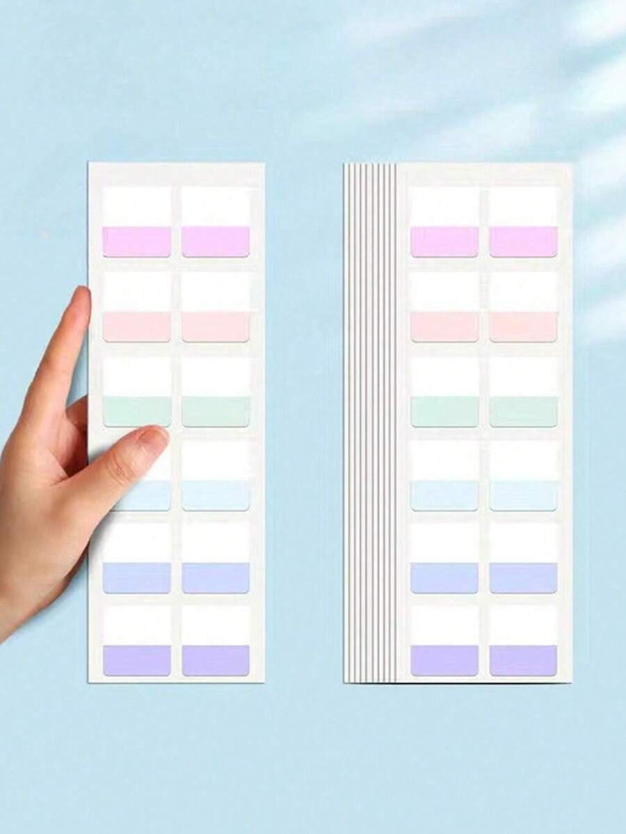 便签套装,适用于索引标签、书签、分类、备忘录、书签,透明荧光索引标签,返校必备 - 彩色 - 查看 1