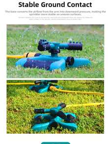 360 Degree Automatic Rotating Lawn Sprinkler, Garden Irrigation Sprinkler Head, Rooftop Cooling Water Sprayer - A - View 6