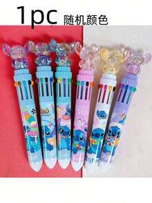 1 pieza/2 piezas/3 piezas/4 piezas/5 piezas/10 piezas Bolígrafos de gel borrables de la serie Disney Stitch, 5 paquetes, bolígrafo de tinta con tema de dibujos animados de 0.5 mm - Bolígrafo de cristal Stitch - Ver 12