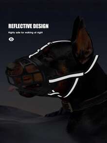 Bozal de perro duradero, detiene eficazmente el ladrido y la ingesta de basura - Adecuado para perros medianos a grandes - Anti-mordedura, anti-acoso, anti-perturbación - Precio asequible, material de alta calidad, múltiples tamaños disponibles - Protección de bozal para mascotas - Negro - Ver 11