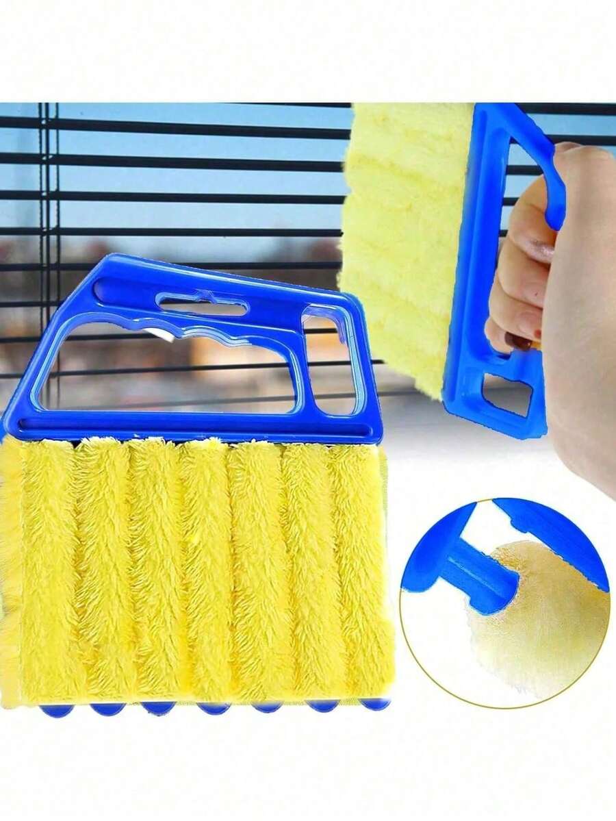 1pc Handheld Car Window/Door Track Dual-Sided Cleaning Brush, Window Sill Cleaner, Blind Duster, Groove Cleaning Tool - A - View 1
