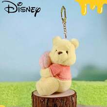 Disney 官方授权小熊维尼儿童毛绒钥匙扣，小猪弹簧拥抱爱心驴毛绒挂件，背包装饰，钥匙扣配件，节日礼物 - 彩色 - 查看 3
