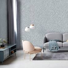 1 Roll 15.7inX39.3/118.1/196.8in Grey-Silver Self-Adhesive Silk Wallpaper, Grey Silk Material Vinyl Wallpaper Suitable For Cabinet Doors, Drawers, Silver Texture Self-Adhesive Removable Waterproof For Bathroom, Bedroom Wall Decor - Grey - View 2