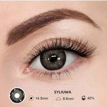 1副14.5毫米，棕色，年抛型，美妆隐形眼镜 - 黑色 - 查看 3