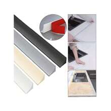 1 pieza 1m/2m Tira selladora autoadhesiva de silicona para el borde del fregadero de la cocina, barrera de agua para encimeras de tocador de baño - Multicolor - Ver 1