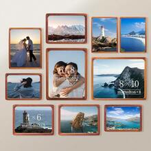 USA-Sourced Walnut 4x6 Picture Frame With 3x5 Mat - High-Definition Tempered Glass,Easy Wall/Tabletop Display For Christmas Gifts & Wedding Memories - 胡桃木4x6 - 查看 9