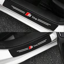 1 buc/set autocolante din fibră de carbon pentru Audi A1 A2 A3 A4 A5 A6 A7 A8 Q1 Q2 Q3 Q4 Q5 Q6 Q7 Q8 TT, autocolant protector pentru pragul ușii, autocolant rezistent la zgârieturi, autocolant protector, bandă de protecție auto, bandă de protecție pentru bara de protecție auto - A - Vizualizare 5
