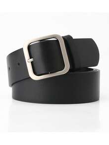 1条女士PU腰带，方形扣，日常穿着，可搭配裤子和裙子，适合万圣节、夏季、上学、秋季等场合。 - A - 查看 8