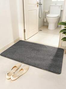 1pc Heavy-Duty Material Can Be Cut As Needed, Home Coir Entrance Mat, Easy-To-Clean Scraper Doormat, Wear-Resistant Outdoor Carpet, Home & Commercial Entrance Coir Doormat, Customizable. Modern Geometric Entrance Mat, Brown, Gray Tones With Spiral Concentric Circle Texture, Minimalist Style Suitable For Entryway, Wabi-Sabi Inspired Entrance Area. - Multicolor - View 4