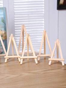 1/3pcs Wooden Easel Frames, Wedding Table Number Holders, Photo Display Stands, Crafts & Art Supplies, Home Decor, Natural Wood Tripod Easel, Display Stands For Meetings & Weddings, Business Card Holders, Painting Crafts, Mini Easel, Multifunctional Drawing Display Stand - Wood Color - View 4
