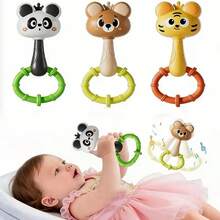 0-12 Months Baby Learning Toys, Cute Rattle Drums, Colorful Animal Handheld Rattles, Infant Sensory Buzzer, Promote Motor Skills Development, Hand-Eye Coordination - Multicolor - View 7