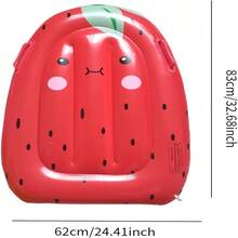 1 pieza Tabla de surf inflable con patrón de frutas, tabla de entretenimiento portátil para vacaciones, adecuada para actividades acuáticas de verano, flotador inflable para piscina, artículo esencial para la playa - Multicolor - Ver 7