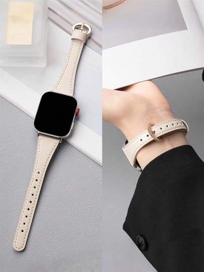 1 szt. skórzany pasek casualowy do zegarka FIT 1/2/3/4/4Pro - skórzany pasek do zegarka kompatybilny z akcesoriami do smartwatcha Watch Fit 1/2/3/4/4PRO