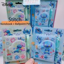Disney 缝线笔记本配圆珠笔，学生礼物，返校礼物，派对礼物，学生用品，学生奖励 - 1 Set史迪奇 - 查看 1