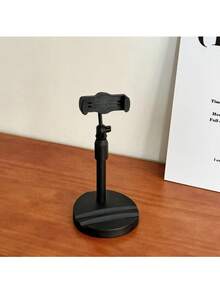 1pc Desktop Phone/Tablet Stand, Dual Card Slot Round Disc, Multifunctional Live Streaming Holder, Adjustable Telescopic 360° Rotatable Tilt Tripod Mount For Livestream Broadcast - Multicolor - View 8