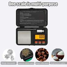 1pc Portable Jewelry Gold Scale, Digital Display Scale, Palm-Sized, Digital Weight Scale, With Tweezers And Weighing Tray, Precise Small Electronic Scale, With Backlit LCD Display, Suitable For Travel, Kitchen, Cooking, Baking, Tea Making And Other Daily Weighing Needs. Batteries Not Included. - Multicolor - View 5