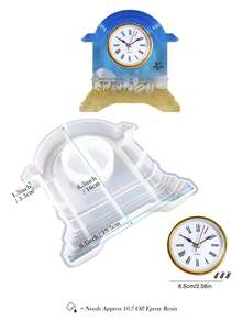 Set Cetakan Jam Vintage, Termasuk Cetakan Jam Meja + Mesin Jam, Cetakan Jam Berdiri Retro DIY, Cetakan Silikon Dekorasi Jam Vintage, Set Cetakan Jam, Set Cetakan Praktis, Dekorasi Suasana, Ide Hadiah Ulang Tahun, Hadiah untuk Teman dan Keluarga, Cetakan Ramah Pemula, Dekorasi Rumah - A - View 7