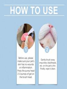 Cat Chin Acne Care Set - Gently Remove Blackheads On The Cat's Chin, Comes With A Cleaning Brush, No Animal Testing, Keep The Cat's Chin Soft And Refreshing.Pet Chin Cleaning Care Set, Gently Cleans The Chin Hair Of Dogs And Cats. - Baby Blue - View 5