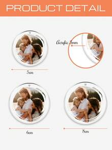 Customized Photo Keychain, Personalized Acrylic Keychain, Family Custom Keychain, Photo Keyring, Mother's Day Gift, Birthday Gift, Anniversary Gift, Couple Gift, Home Decor, Souvenir - Multicolor - View 6