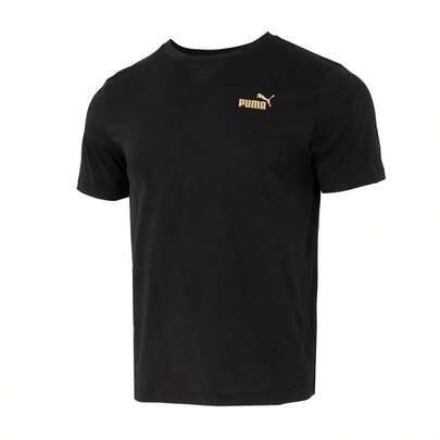 Puma 2026 เสื้อยืดแขนสั้นลำลองสำหรับผู้ชาย สวมใส่สบาย สำหรับใส่ในชีวิตประจำวันและเล่นกีฬา พร้อมโลโก้เมทัลลิก สไตล์ No. 694448-01