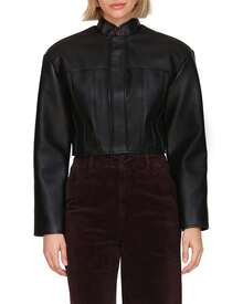 Avec Les Filles Vegan Leather Jacket - màu đen - Xem 2