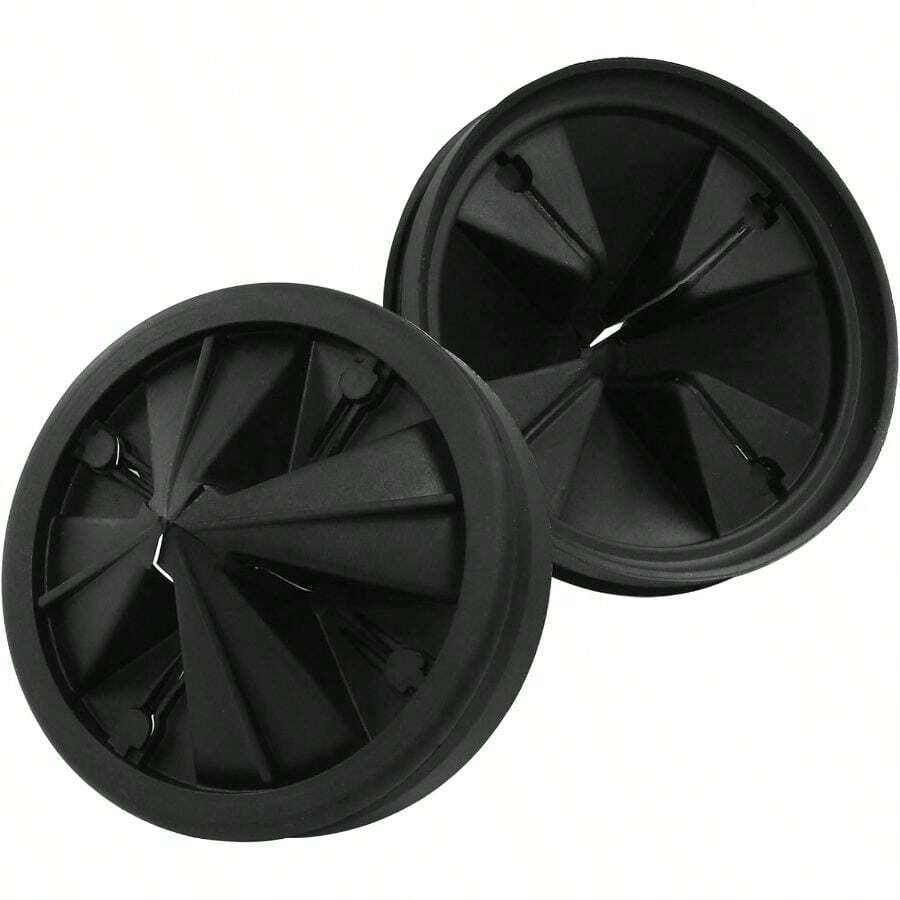 2Pcs Black Garbage Disposal Splash Guards 87mm/ 3 3/8 Multi - Function Sink Baffle Drain Cover Garbage Disposal Rubber Drain Insert Waste King And Whirlaway (Style 1) - Style 1 - View 1