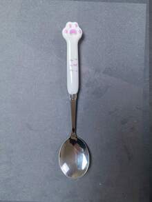 1pc/2pcs/5pcs Stainless Steel Spoon, Fork, Cartoon Cute Long Handle Tableware, Household Creative Student Children Eating Spoon Soup Spoon - View 9