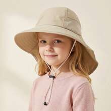 1顶儿童宽檐遮阳帽，男女童夏季防晒帽，2-12岁防水速干便携沙滩帽 - 彩色 - 查看 16