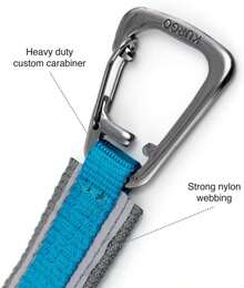 Kurgo 6 in 1 Quantum Leash, Hands Free Leash for Dogs, Running Belt Lead, Crossbody &amp; Waist Belt Style, Reflective, Carabiner Clip, for Training, Hiking, or Jogging, 4 Colors - ColorI - Ver 3