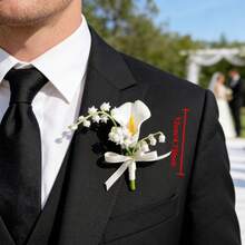 1pc Bohemian Style Elegant Simple & Generous Orchid Waterfall Bridal Bouquet, Engagement Registration Photography Handheld Flower Bunch, Suitable For Wedding And Studio Photography - Multicolor - View 6