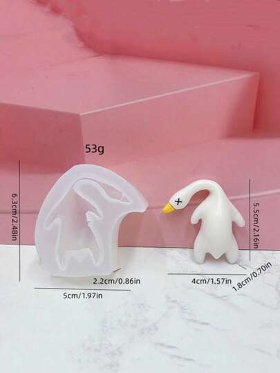 1pc Duck Shaped Silicone Mold Car Pendant