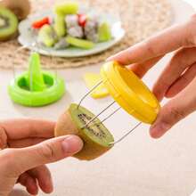 2pcs/1pc Stainless Steel Kiwi Fruit Peeler, Easy Grip, This Outdoor Portable Stainless Steel Green Peeler Is A Multifunctional Fruit Peeling And Pitting Tool, Easy To Carry Kitchen Utensil, Manual ABS Material Peeler, No Power Needed Kitchen Tool, Suitable For Outdoor Cooking, Perfect For Home And Outdoor Picnic Use, Ideal Kitchen Gadget - Multicolor - View 4