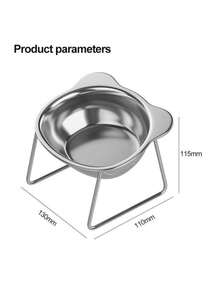This Stainless Steel Pet Bowl Combines Safety, Health, And Practicality. Made Of Stainless Steel, It's And Odorless, Allowing Direct Contact With Pet Food And Water Without The Risk Of Bacterial Growth, Making Cleaning Easier. - 300ml - View 2