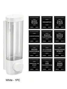 1pc Wall-Mounted Bathroom Soap Dispenser, Can Hold Shower Gel, Shampoo And Conditioner - Suitable For Handwashing, Showering And Hair Care - Pump Bottle With Soap Dispenser Tray, Hotel-Style No-Drill Wall Mount Triple Soap Dispenser. Suitable For Bathroom, Kitchen, Supermarket, Hotel And Restaurant. - 彩色 - 查看 14