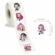 500张时尚韩流女团卷发贴纸，适用于剪贴簿、相册、文具、笔记本、信封，是复活节、情人节、新年礼物的绝佳选择。 - 彩色 - 查看 1