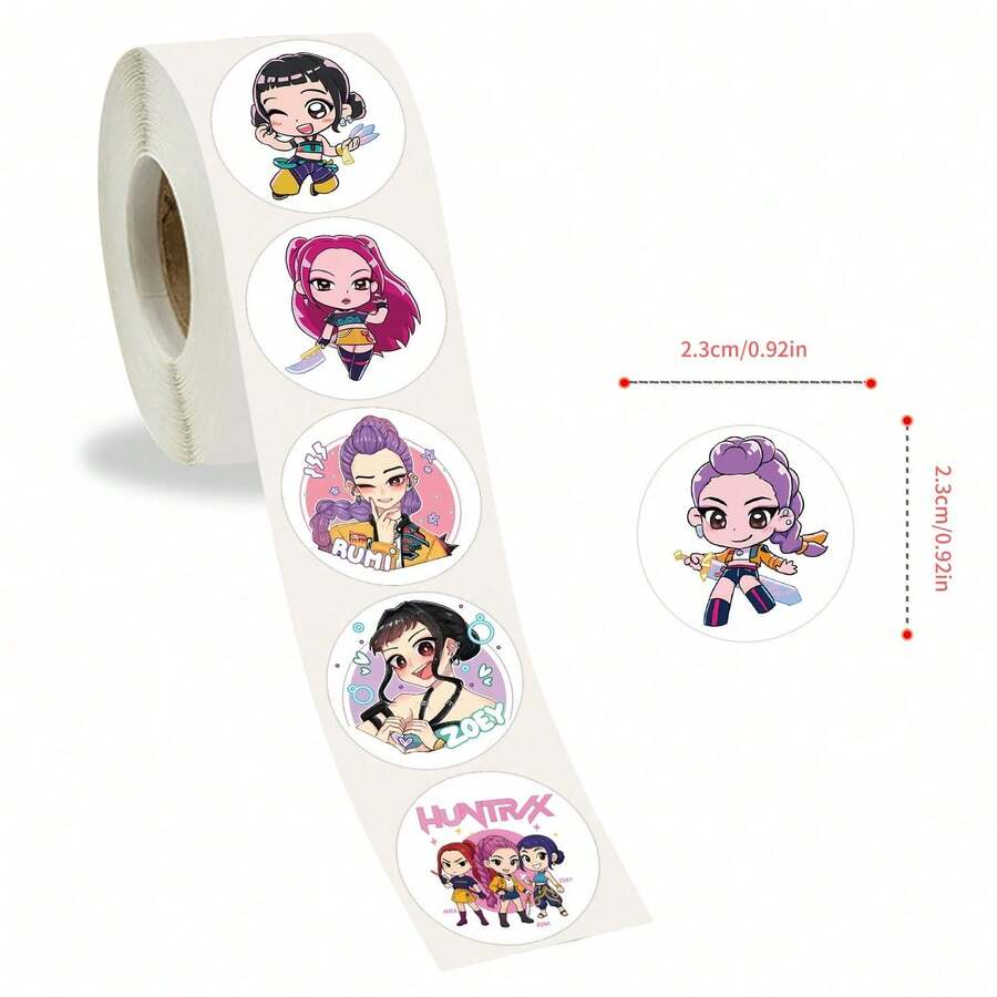 500张时尚韩流女团卷发贴纸，适用于剪贴簿、相册、文具、笔记本、信封，是复活节、情人节、新年礼物的绝佳选择。 - 彩色 - 查看 1