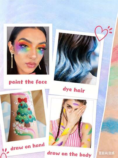 1支纯色染发棒，粉色、蓝色、绿色等多种颜色可选，便携式染发棒，男女皆宜，适合蓬松发质，是派对和节日的理想之选，35毫升容量，美发造型工具，护发产品及配件，美发沙龙、美容护理、旅行度假必备，女士发饰