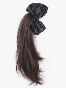 Bowknot Hair Claw Clip, Fluffy Curly Ponytail Hair Extension, Elegant Hair Accessory - Multicolor - View 7