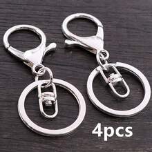 4pcs Keychain Ring With Lobster Clasp Hooks Key Rngs DIY Keychains Jewelry Making Accessories Findings - Keychain Clasp Hooks Rings - View 5