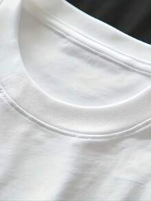 Kurzärmeliges, Modisches Damen-T-Shirt Mit Rundhalsausschnitt In Zitronengelb - White - View 3