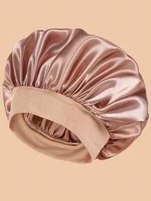 2 Pieces Satin Cap, Silk Hair Cap, Jumbo Sleeping Cap, Satin Cap With Elastic Tie Band For Women - Multicolor - View 6