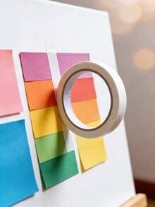 3pcs Masking Tape, Medium-High Adhesive, Suitable For Painting, Peels Off Cleanly, Easy To Tear - View 1