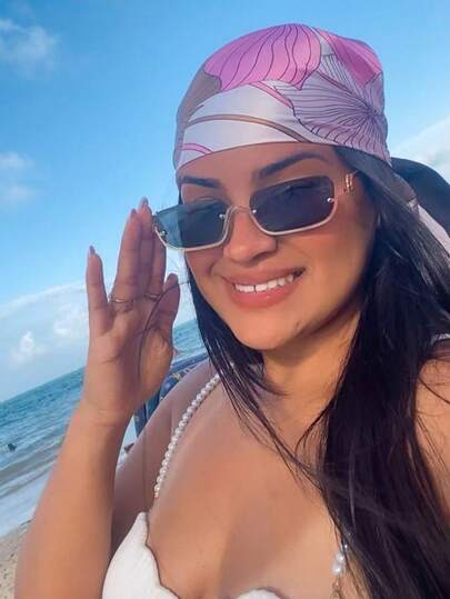 1 pieza Pañuelo de mujer con estampado de hojas negras, pañuelo de cabeza casual de 90cm, estilo vintage