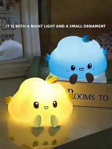 Rechargeable Touch-Sensitive Colorful Cloud Shaped Decorative Night Light, Suitable For Christmas, New Year, Holiday Gifts, Valentine's Day Gifts, Can Be Used As Indoor Decorative Night Light Companion Lamp - Multicolor - View 6