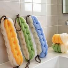 Unisex Exfoliating Bath Towel, Loofah Sponge, Bathing Ball, Shower Scrubber, Thick Mesh Shower Pouf, Durable Back Scrubber - Bath Strip - View 7